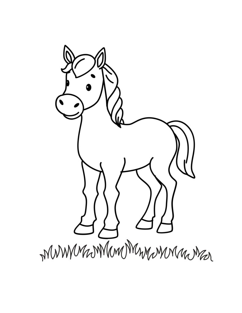 horse coloring page printable