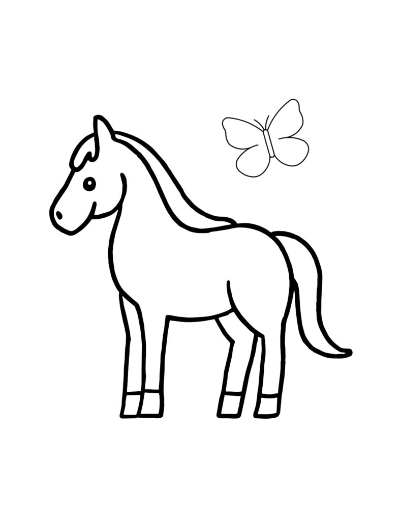 horse coloring page printable