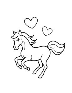 horse coloring page printable