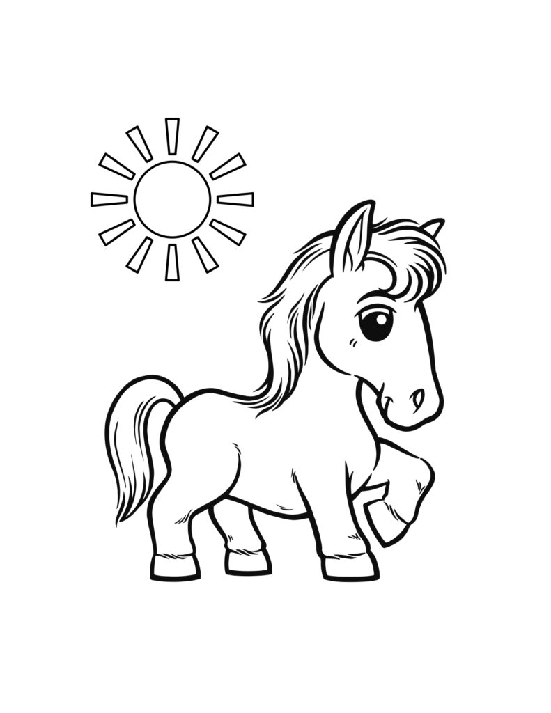 horse coloring page printable
