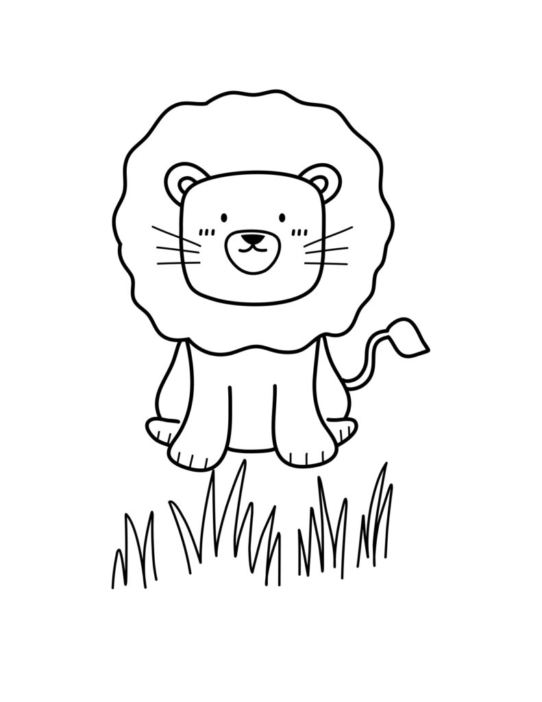 lion coloring page printable

