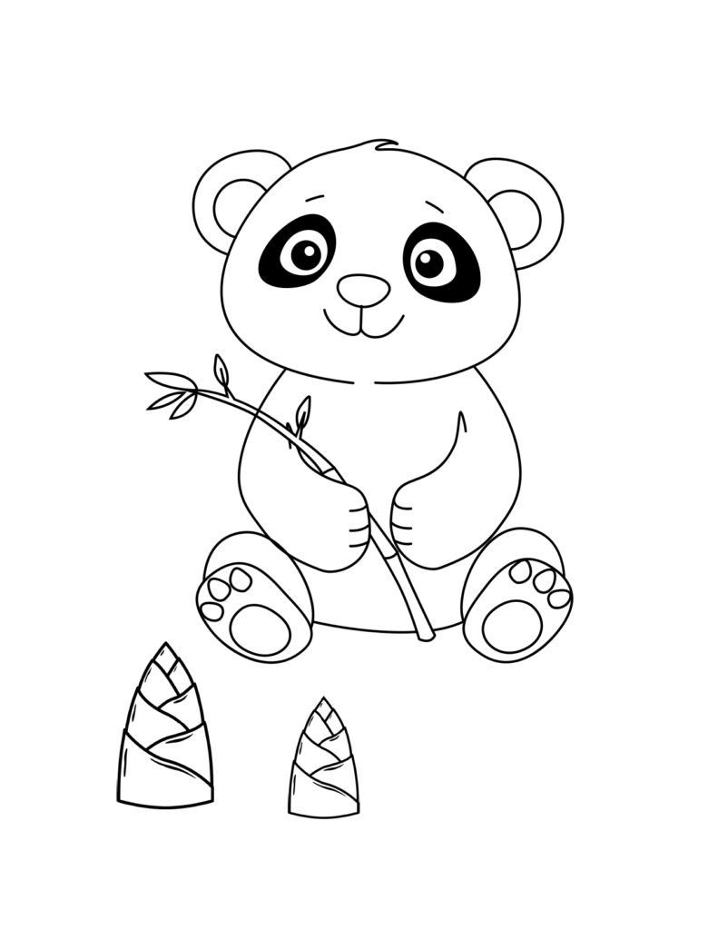 panda coloring page printable
