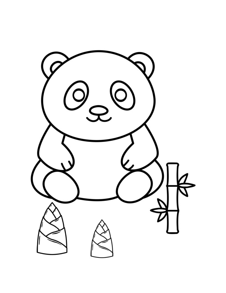 panda coloring page printable

