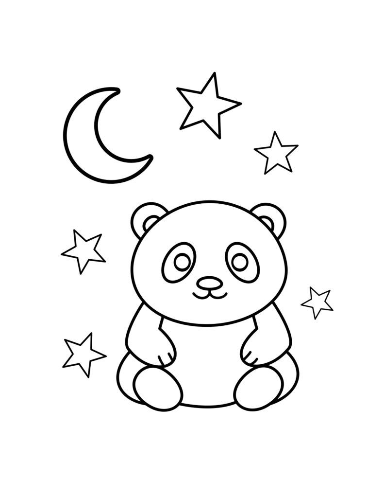 panda coloring page printable
