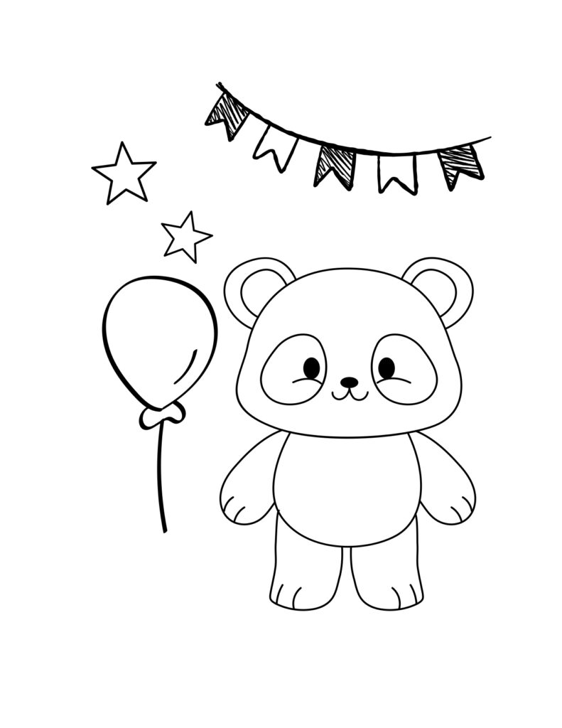 panda coloring page printable
