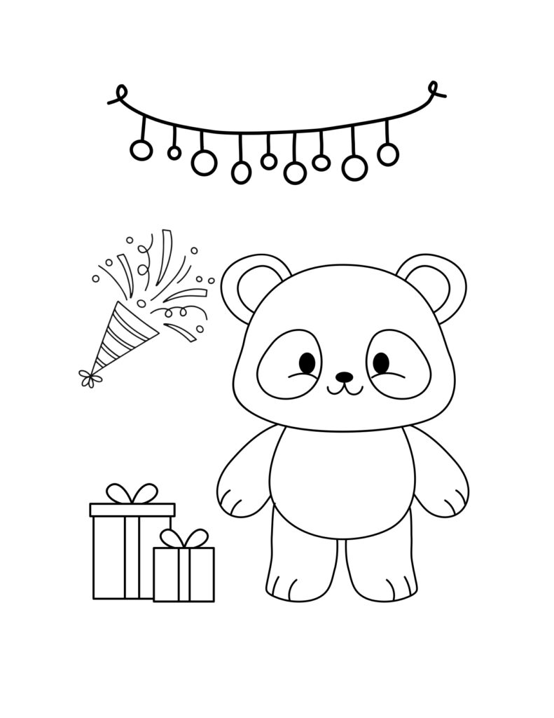 panda coloring page printable

